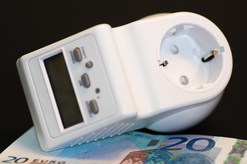 Een budgetmeter voor elektriciteit in een Belgische woning